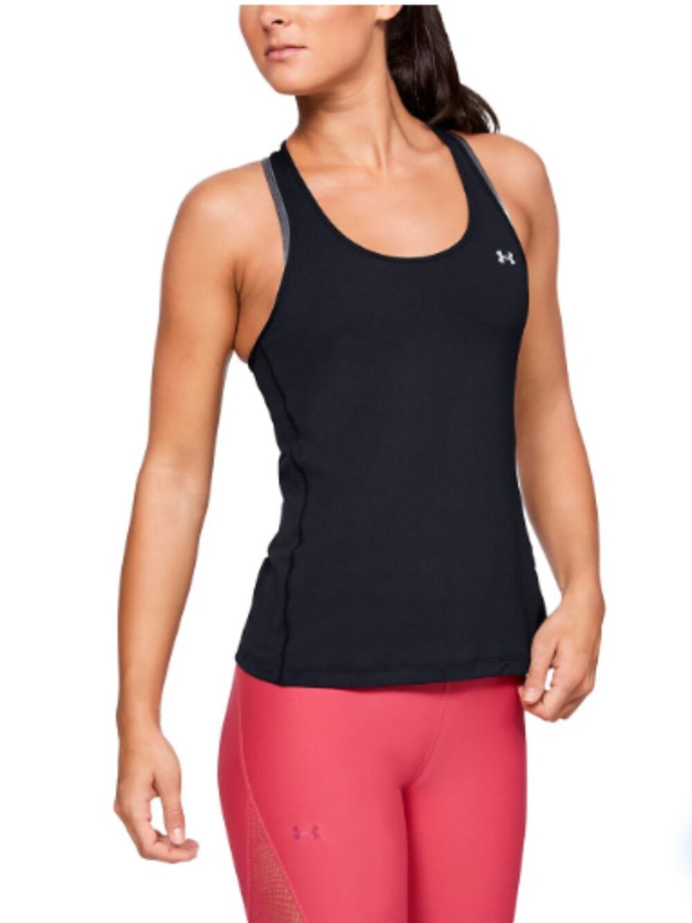 Under Armour HeatGear Black Racerback Athletic Tank Top Women's Size [Size]